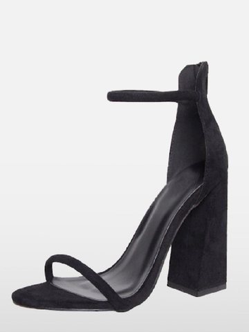 Босоножки на высоком каблуке с пряжкой